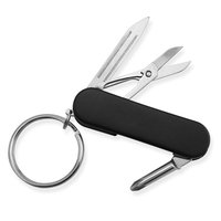 Black Knife Key Ring Pocket Tool